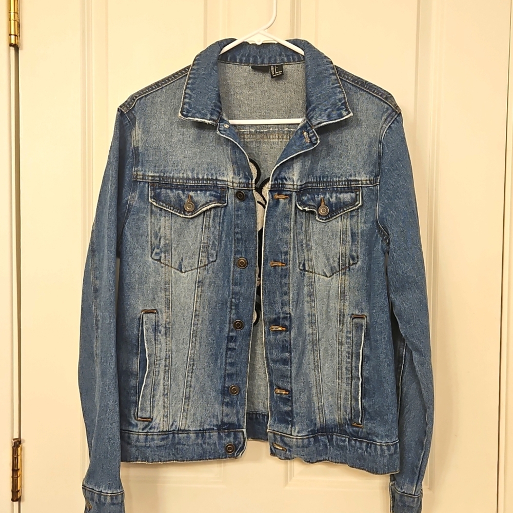 Disney Jean jacket with Mickey Mouse on the back. GUC, Small - Picture 3 of 6